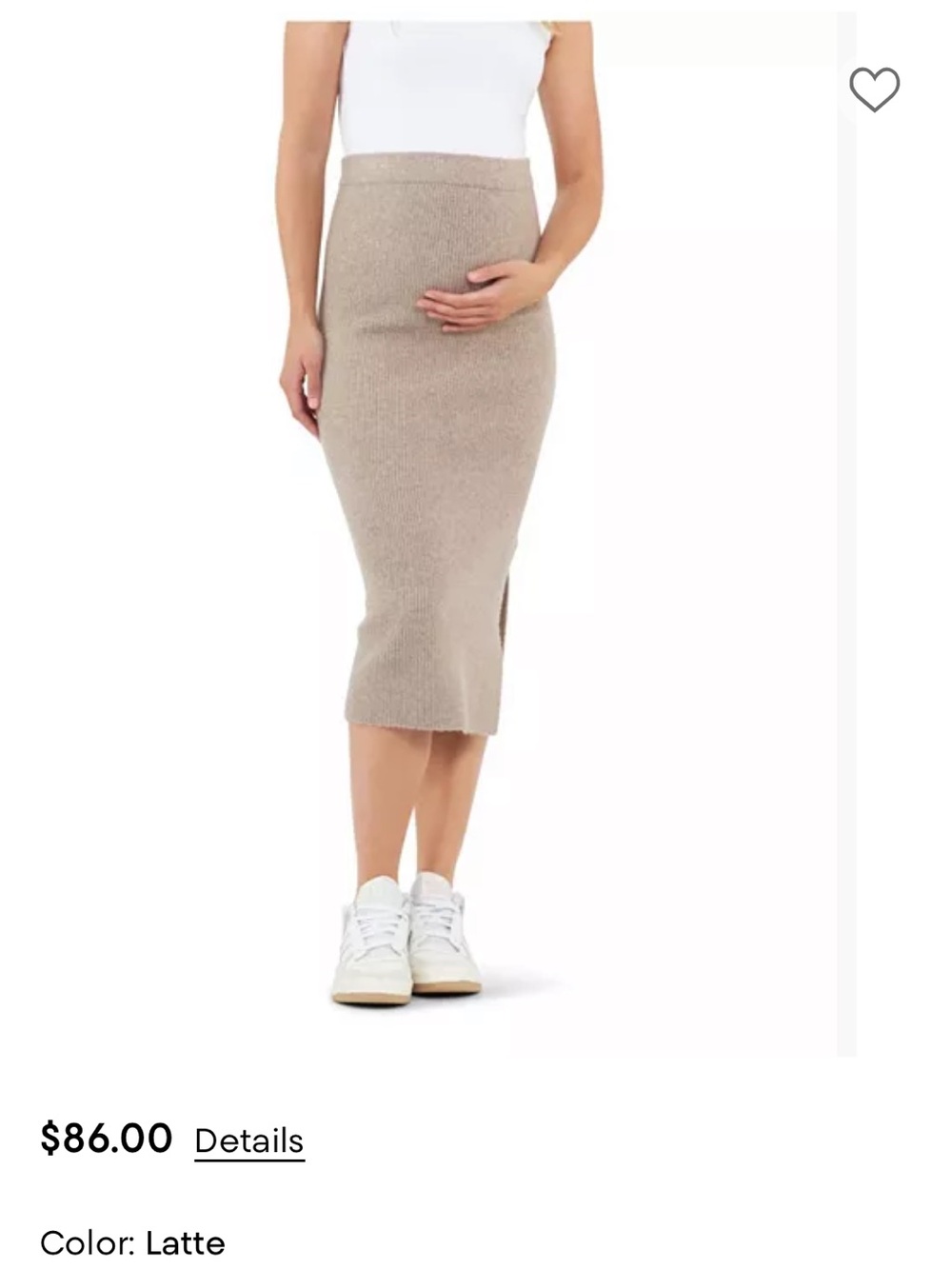 Ripe Maternity Dani Knit Midi Skirt | NWOT | Small